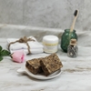 African Black Soap Bar on Countertop